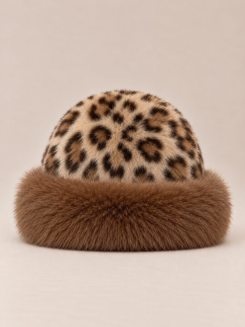 Leopar Kürklü Bere-zoom-