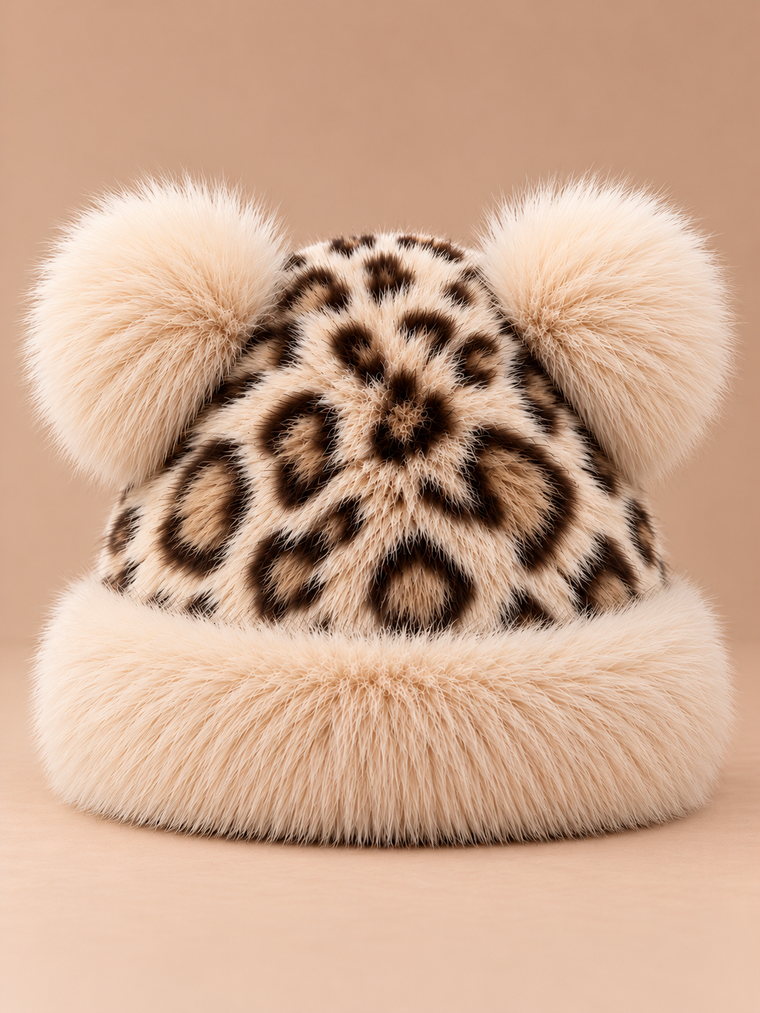 Kulaklı Leopar Kürklü Bere-zoom-4